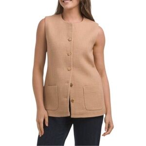 Elie Tahari European Oak Textured Vest